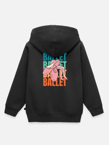 Ballet Balerina - Kinder Premium Organic Hoodie - Schwarz