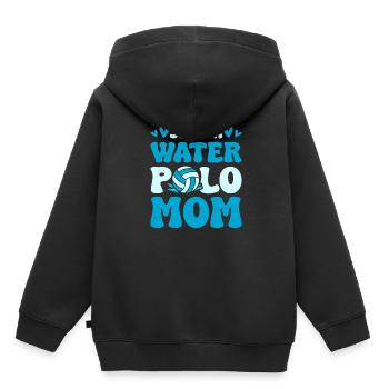 Water-polo water-polo maman - Sweat Premium à capuche enfant bio - noir - Dos - AI Model Kid Male (0cm)