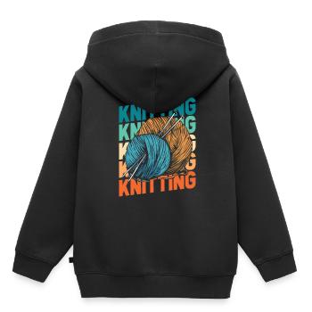 Knit - Kids Premium Organic Hoodie - black - Back - AI Model Kid Male (0cm)