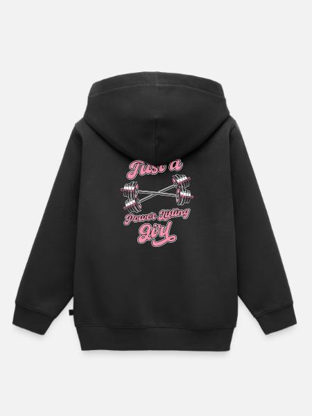 Powerlifting Powerlifter - Kinder Premium Organic Hoodie - Schwarz