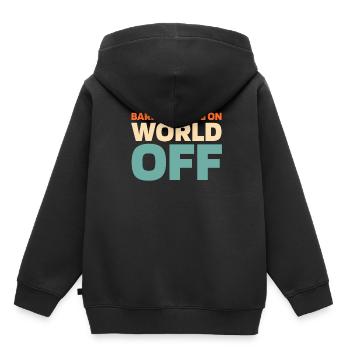 Courses de barils Équitation western Courses de barils - Sweat Premium à capuche enfant bio - noir - Dos - AI Model Kid Male (0cm)
