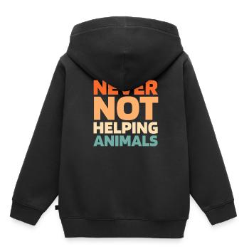 Vétérinaire Vétérinaire - Sweat Premium à capuche enfant bio - noir - Dos - AI Model Kid Male (0cm)