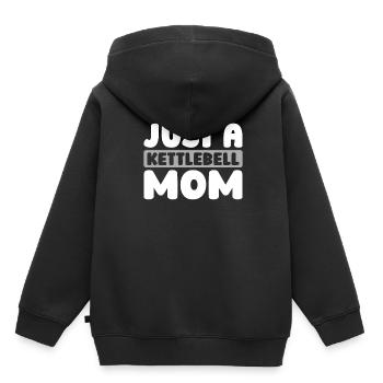 Kettlebell Just A Kettlebell Mom - Kinder Premium Organic Hoodie - Schwarz - Hinten - AI Model Kid Male (0cm)