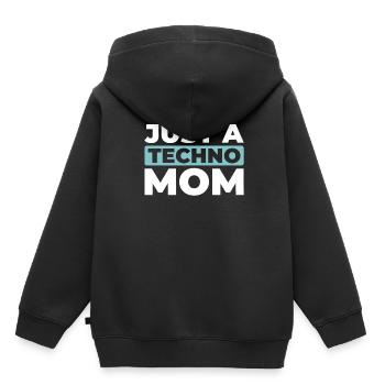 Techno Raver Just A Techno Mom - Kids Premium Organic Hoodie - black - Back - AI Model Kid Male (0cm)