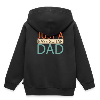 Bassist Bass Gitarre Basser - Kinder Premium Organic Hoodie - Schwarz - Hinten - AI Model Kid Male (0cm)