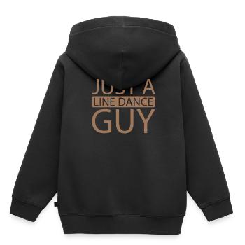 Line Dance Just A Line Dance Guy - Kinder Premium Organic Hoodie - Schwarz - Hinten - AI Model Kid Male (0cm)