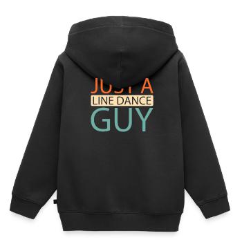 Line Dance Just A Line Dance Guy - Kinder Premium Organic Hoodie - Schwarz - Hinten - AI Model Kid Male (0cm)