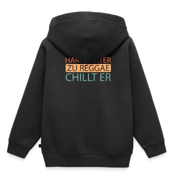 Reggae - Sweat Premium à capuche enfant bio - noir - Dos - AI Model Kid Male (0cm)
