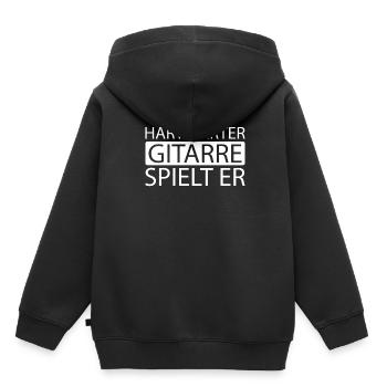 E Gitarre Elektrogitarre - Kinder Premium Organic Hoodie - Schwarz - Hinten - AI Model Kid Male (0cm)