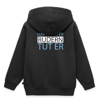 Rudern Ruderer - Kinder Premium Organic Hoodie - Schwarz - Hinten - AI Model Kid Male (0cm)