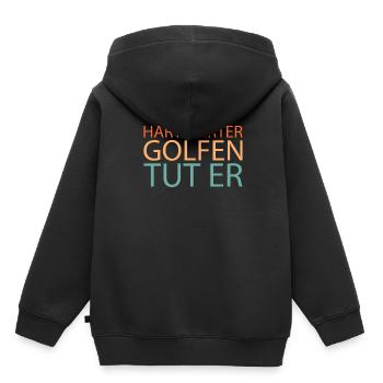 Golf Golfer Golfen - Kinder Premium Organic Hoodie - Schwarz - Hinten - AI Model Kid Male (0cm)