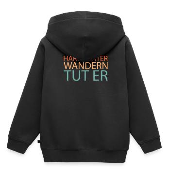 Wandern Wanderer - Kinder Premium Organic Hoodie - Schwarz - Hinten - AI Model Kid Male (0cm)