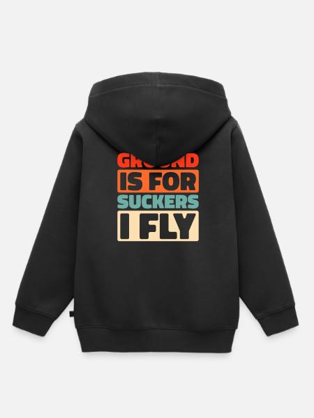 Paramotor Gleitschirmfliegen - Kinder Premium Organic Hoodie - Schwarz