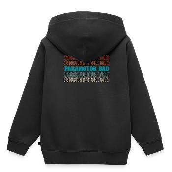 Paramotor Gleitschirmfliegen - Kinder Premium Organic Hoodie - Schwarz - Hinten - AI Model Kid Male (0cm)