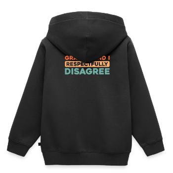 Paramotor Gleitschirmfliegen - Kinder Premium Organic Hoodie - Schwarz - Hinten - AI Model Kid Male (0cm)