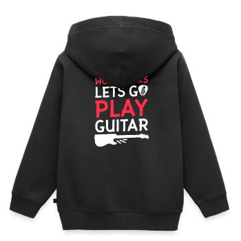 E Gitarre Elektrogitarre - Kinder Premium Organic Hoodie - Schwarz - Hinten - AI Model Kid Male (0cm)
