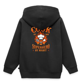 Cook Cooking - Kids Premium Organic Hoodie - black - Back - AI Model Kid Male (0cm)