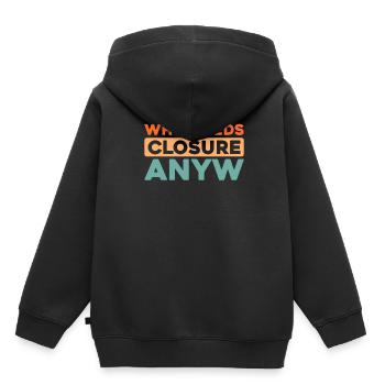 Humour noir - Sweat Premium à capuche enfant bio - noir - Dos - AI Model Kid Male (0cm)