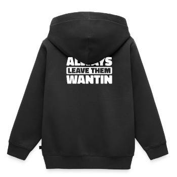Humour noir - Sweat Premium à capuche enfant bio - noir - Dos - AI Model Kid Male (0cm)