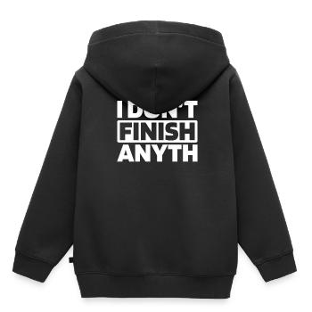 Humour noir - Sweat Premium à capuche enfant bio - noir - Dos - AI Model Kid Male (0cm)