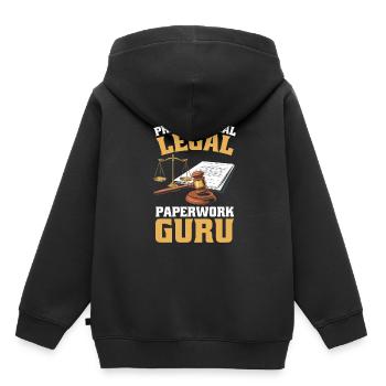 Employé de bureau - Sweat Premium à capuche enfant bio - noir - Dos - AI Model Kid Male (0cm)