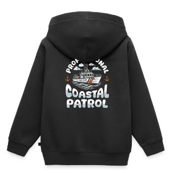 Garde-côte - Sweat Premium à capuche enfant bio - noir - Dos - AI Model Kid Male (0cm)