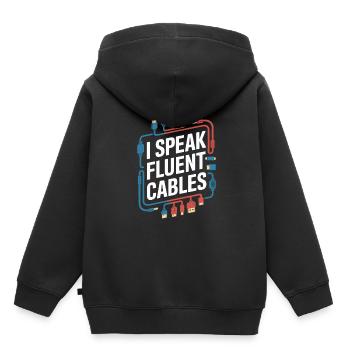 Av Techniker - Kinder Premium Organic Hoodie - Schwarz - Hinten - AI Model Kid Male (0cm)