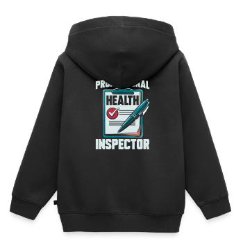 Health Inspector - Kids Premium Organic Hoodie - black - Back - AI Model Kid Male (0cm)