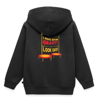 Acrobate - Sweat Premium à capuche enfant bio - noir - Dos - AI Model Kid Male (0cm)