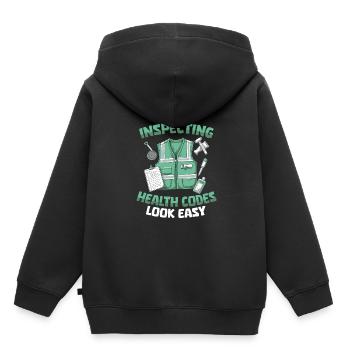 Health Inspector - Kids Premium Organic Hoodie - black - Back - AI Model Kid Male (0cm)