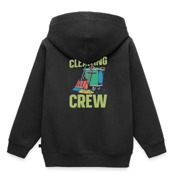 Équipe de nettoyage - Sweat Premium à capuche enfant bio - noir - Dos - AI Model Kid Male (0cm)