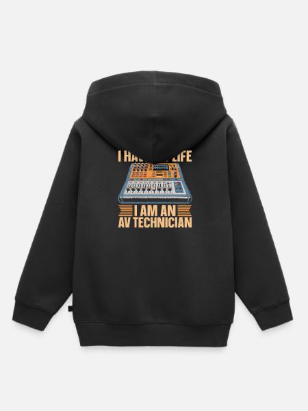 Av Techniker - Kinder Premium Organic Hoodie - Schwarz