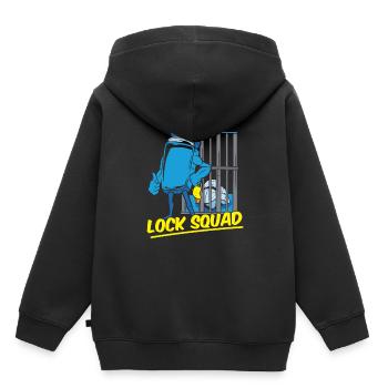 Cadre des gardiens de prison - Sweat Premium à capuche enfant bio - noir - Dos - AI Model Kid Male (0cm)