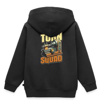 Dreher Kader - Kinder Premium Organic Hoodie - Schwarz - Hinten - AI Model Kid Male (0cm)