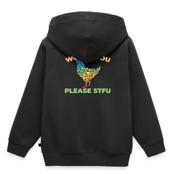 Chicken Hen Stfu Would You Please Shut Up - Kids Premium Organic Hoodie - black - Back - AI Model Kid Male (0cm)