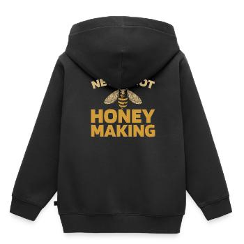 Apiculteurs Apiculteurs - Sweat Premium à capuche enfant bio - noir - Dos - AI Model Kid Male (0cm)