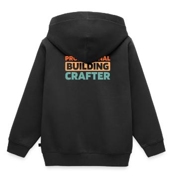 Bauarbeiter - Kinder Premium Organic Hoodie - Schwarz - Hinten - AI Model Kid Male (0cm)