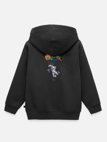 Astronautenplaneten Geschenk - Kinder Premium Organic Hoodie - Schwarz