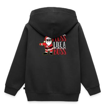Floss comme un cadeau de Noël patron - Sweat Premium à capuche enfant bio - noir - Dos - AI Model Kid Male (0cm)