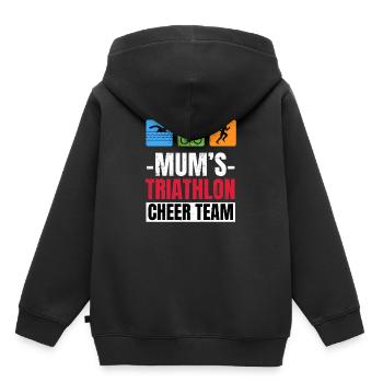Mums Triathlon Supporters Family Cheer - Kids Premium Organic Hoodie - black - Back - AI Model Kid Male (0cm)