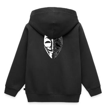 Anonymous Bitcoin - Kinder Premium Organic Hoodie - Schwarz - Hinten - AI Model Kid Male (0cm)