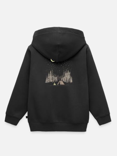 Wald Camping Geschenk - Kinder Premium Organic Hoodie - Schwarz
