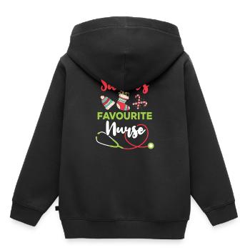 Weihnachten Krankenpflegerin Krankenschwester - Kinder Premium Organic Hoodie - Schwarz - Hinten - AI Model Kid Male (0cm)