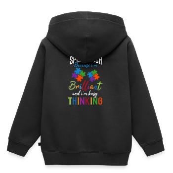 Journée de sensibilisation à l'autisme Autist Asperger Gift - Sweat Premium à capuche enfant bio - noir - Dos - AI Model Kid Male (0cm)