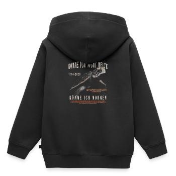 Schildkröte komme ich nicht heute komme ich morgen - Kinder Premium Organic Hoodie - Schwarz - Hinten - AI Model Kid Male (0cm)