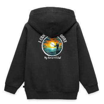 Better fishing than working - Kids Premium Organic Hoodie - black - Back - AI Model Kid Male (0cm)