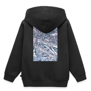 Central Park NYC - Sweat Premium à capuche enfant bio - noir - Dos - AI Model Kid Male (0cm)