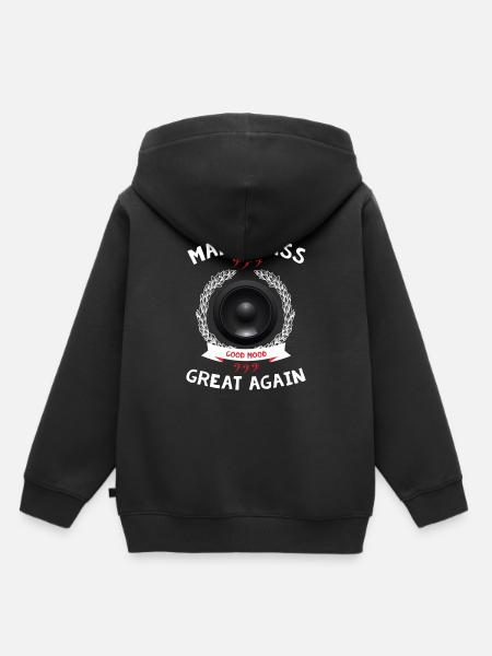 Make Bass Great Again - Kinder Premium Organic Hoodie - Schwarz