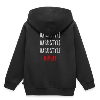 Hardstyle - Sweat Premium à capuche enfant bio - noir - Dos - AI Model Kid Male (0cm)