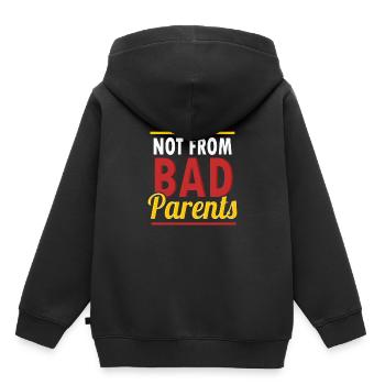 Pas de mauvais parents - Sweat Premium à capuche enfant bio - noir - Dos - AI Model Kid Male (0cm)